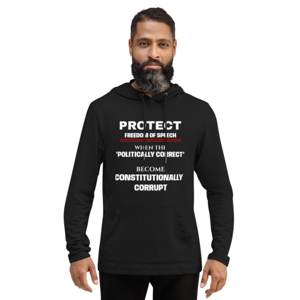 "Protect Freedom of Speech" Unisex Lightweight Hoodie  | www.crazydemocrat.com