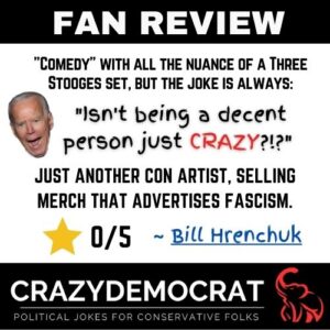 In the grand tapestry of political engagement, we extend a special acknowledgment to the one and only Bill Hrenchuk – a true maestro of the #Democratic discourse. Bill, your unwavering #dedication to #FreeSpeech and community involvement is nothing short of #Legendary. We salute you for your fearless advocacy and applaud your commitment to shaping a better future. As you continue to stand tall and steadfast, oh courageous one, may your voice echo through the corridors of democracy. You are indeed a beacon of hope, guiding the lost and inspiring the uncertain. Bill, your contributions are immeasurable, and we trust that your fervor for #Freedom will endure. In this unpredictable dance of ideologies, where labels are thrown like confetti, you, Bill, remain a paragon of virtue and tenacity. Your actions speak louder than any political rhetoric, and we are privileged to have you in our community. So, to the one and only Bill Hrenchuk, the political maven, the champion of dialogue, the stalwart defender of ideals – keep reaching for the stars, keep pushing the boundaries, keep being the extraordinary force that you are. Here's to Bill, the epitome of Crazy Democrats everywhere! Sincerely, The Staff https://crazydemocrat.com Are you struggling with mental illness? You are not alone... https://billshouseofnuts.com