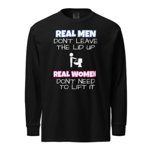 Unisex Garment Dyed Heavyweight Long Sleeve Shirt Black Front 6653a52a5137b.png